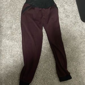 Red and black womens sweatpants